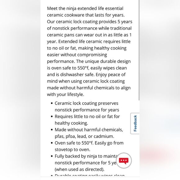 Ninja Extended Life Ceramic Non-Stick 9 1/2" Fry Pan - Picture 9 of 13